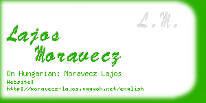 lajos moravecz business card